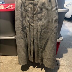 Classic Gray Plaid Pleated Skirt mp14